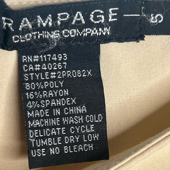 Rampage Size Small Classic Khaki Flared Trumpet Career Skirt Retro Bias Cut - Picture 8 of 8